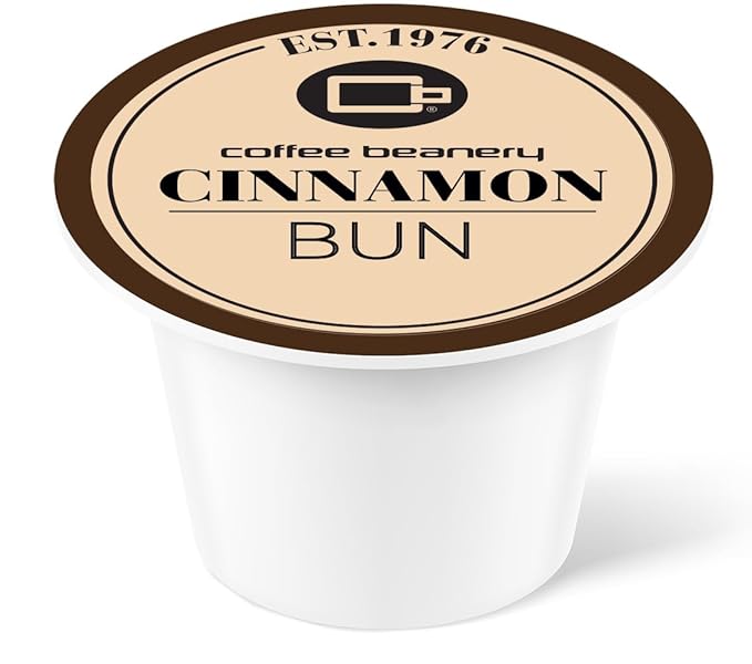 Cinnamon Bun Coffee Pods by Coffee Beanery | 48ct Bulk Flavored Coffee Pods Medium Roast Coffee Pods| 100% Specialty Arabica Coffee| Gourmet Coffee Pods