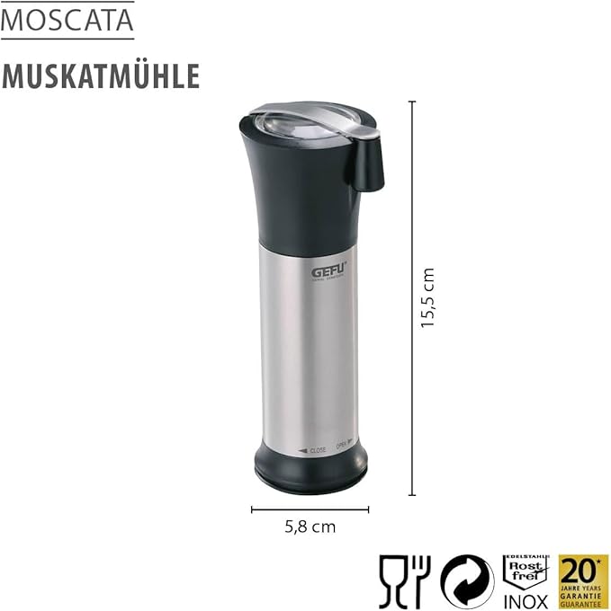 GEFU 34670 Nutmeg Grater, Moscata