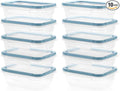 Snapware Total Solutions (3 Cup) Plastic Food Storage Containers Set, Airtight & Leakproof Locking BPA-Free Lids Tupperware, Freezer Dishwasher Microwave Safe (Pack of 10)