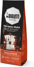 Bialetti - Perfetto Moka Nocciola: Medium Roasting Ground Coffee, Hazelnut Aroma, 8.8 Oz - 250g, Bag with Flavour-Saving Valve
