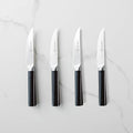 Schmidt Brothers - Crosstown Series 4-Piece Steak Knife Set, High-Carbon German Stainless Steel Cutlery, Double Cross Tang Handles