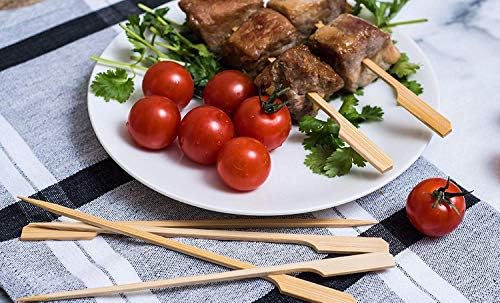 Gmark Bamboo Paddle Skewers 9" 100pc/Bag, Kabob Skewers, BBQ Skewers for Outdoor Grilling GM1077