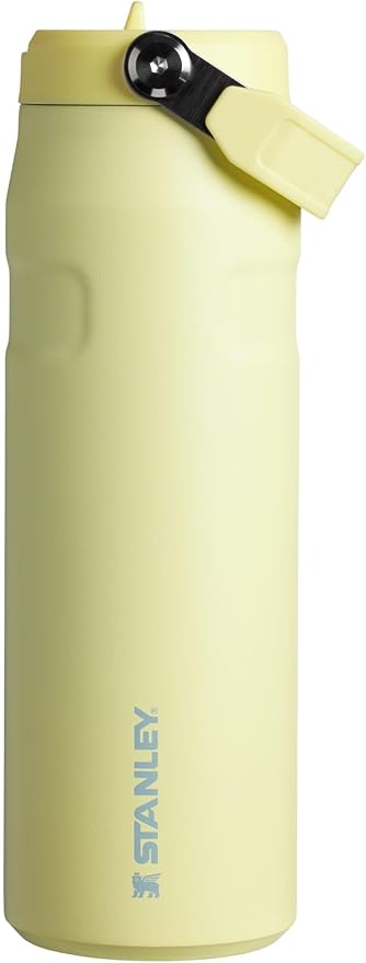 STANLEY IceFlow Flip Straw 2.0 Water Bottle 24 OZ | Built-In Straw with Larger Opening | Lightweight & Leak-Resistant | Insulated Stainless Steel | BPA-Free | Pomelo