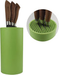 Universal Knife Block Holder Multi-Functional Resin Knife Storage Slot to Protect Blades Detachable for Easy Cleaning Kitchen Knife Holder for Counter Top (Green)