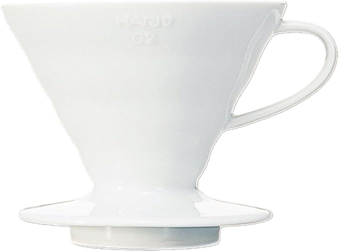 Hario V60 Ceramic Coffee Dripper, Size 01, White