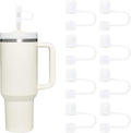 Straw Toppers for 10mm/0.39inch Diameter Straw Cover, compatable for Stanley/Owala Tumblers, Food Grade Silicone. (8pcs-Basics-Clear)