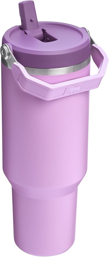 STANLEY IceFlow 2.0 Flip Straw Tumbler with Handle 40 oz | Twist On Lid and Flip Up Straw | Leak Resistant Water Bottle | Insulated Stainless Steel | BPA-Free | Lilac