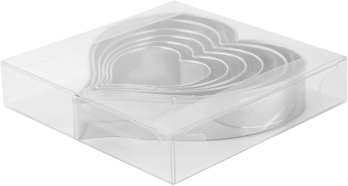 Heart Cookie Cutters Set of 6, Stainless Steel Sandwiches Cutters Biscuit Molds for Kids,Sturdy Cutters for Cookies,Sandwiches,Small to Large Size of, 1.69-3.74 inch Sizes