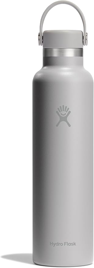 Hydro Flask Water Bottle - Insulated Stainless Steel - Non Spill, Leakproof in 24 Oz Birch Gray