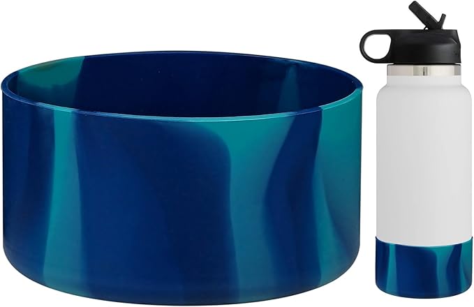 WK IEASON Protective Silicone Base Boot 12oz-24oz for Hydro Flask Wide Mouth/Standard Mouth, Anti-Slip Silicone Cover Bumper Compatible with Stanley Tumbler 40oz 30oz 20oz-2.83inch Bottom Diameter