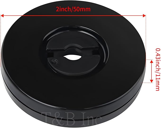TamBee 4PCS 2Inch Acrylic Lazy Susan Turntable Organizer Revolving Display Base Acrylic for Spice Rack Table Cake Kitchen Pantry Decorating Black