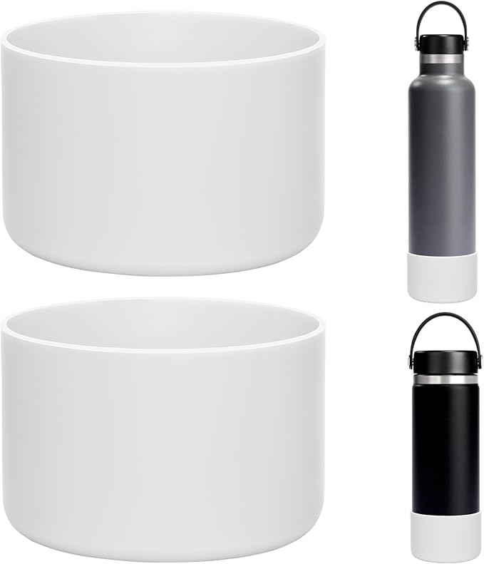 2 Pack Silicone Boot | Compatible with Hydro Flask, Owala, Yeti, Stanley & More | Fits 2.75-2.85" Bottom Bottles/Tumblers (12-40oz) | Anti-Slip | BPA-Free | Scratch & Noise Resistant