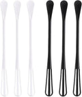 6PCS Tiny Whisk, Mini Whisk, Multi-function, Small and Easy to Clean, Easy to Use, for Stirring, Beating, Mixing Ingredients, Mixing Sauces (White and Black)