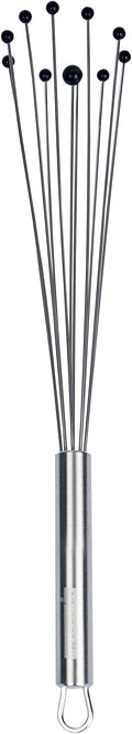 Restaurantware-German Standard 12.6 Inch Ball Whisk, 1 Kitchen Whisk With Silicone Balls - Ergonomic Handle, Dishwashable, Stainless Steel Manual Egg Beater, Durable, For Whisking, Stirring, Mixing