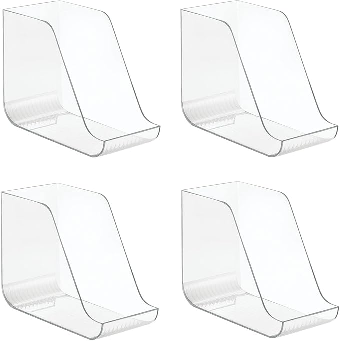 mDesign Plastic Kitchen Storage Organizer Bins - 4 Pack, Clear