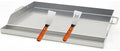 Universal Stainless Steel Griddle Flat Top Plate Grill-Top Griddle Pan with Even Heating Cross Bracing for BBQ Charcoal/Gas Grills, Camping, Tailgating, and Parties (17"*13")