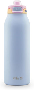 Ello Pop & Fill Stainless Steel Water Bottle with Quick Fill Technology, Double Walled Vacuum Insulated Metal, Leak Proof Locking Lid, Sip & Chug, BPA Free, Holiday Gift for Him Her, 22oz, 32oz, 40oz