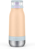 Ello Emma 14oz Vacuum Insulated Stainless Steel Kids Water Bottle with Straw and Built-in Carrying Handle and Leak-Proof Locking Lid for School Backpack, Lunchbox and Outdoor Sports