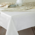 Benson Mills Deluxe Heavy Duty Vinyl Table Pad, Premium Table Protector, Waterproof with Flannel Backing, Quilted Design and Customizable (Off-White, 52" X 140" Rectangular)