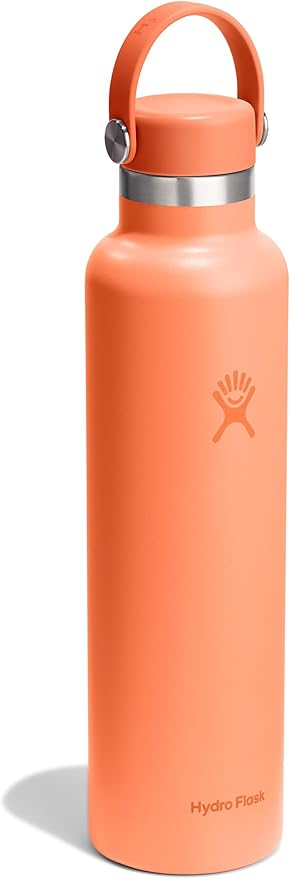 Hydro Flask Water Bottle - Insulated Stainless Steel - Non Spill, Leakproof in 24 Oz Nectar Orange