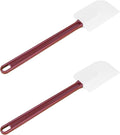 High Heat Resistant Silicone Scraper Spoon Commercial Cooking Set - 2 x 16.5'' Spatula