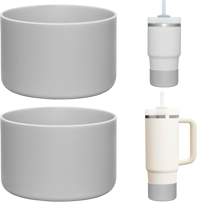 2 Pack Silicone Boot | Compatible with Hydro Flask, Owala, Yeti, Stanley & More | Fits 2.75-2.85" Bottom Bottles/Tumblers (12-40oz) | Anti-Slip | BPA-Free | Scratch & Noise Resistant