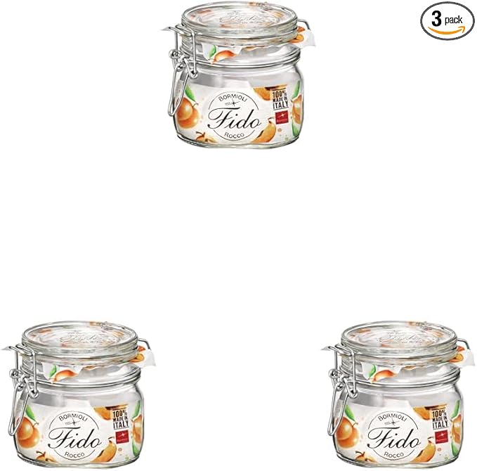 Bormioli Rocco .5L Glass Canning Jar, 1 EA (Pack of 3)