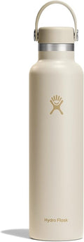 HYDRO FLASK Water Bottle - Insulated Stainless Steel - Non Spill, Leakproof in 24 Oz Coconut Cream