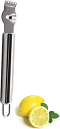 1Pc Silver Stainless Steel Lemon Zester Tool with Channel Knife and Orange Citrus Peeler for Kitchen, Zesters, Graters, Peelers and Slicers Kitchen Utensils