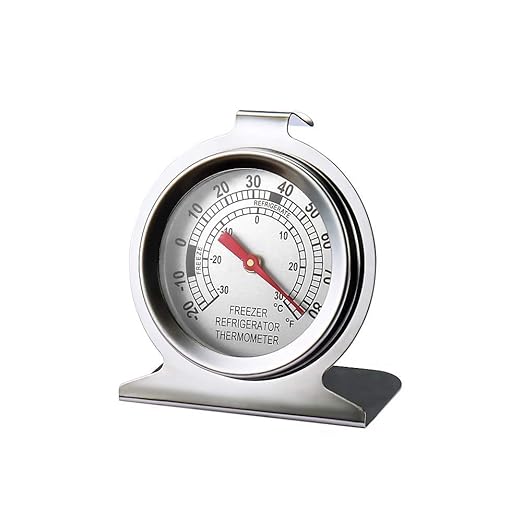 Stainless Steel Refrigerator Freezer Thermometer Large Dial Thermometer (12 Pack)