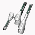 Stainless Steel Kitchen Tong Set - Anti-Slip Heat-Resistant Grip, Widened 3-Line Slotted Heads for Easy Clamping (Steaks, BBQ, Pasta, Salads), Easy Clean for Versatile Use Set of 3-6" 9" 11", Green