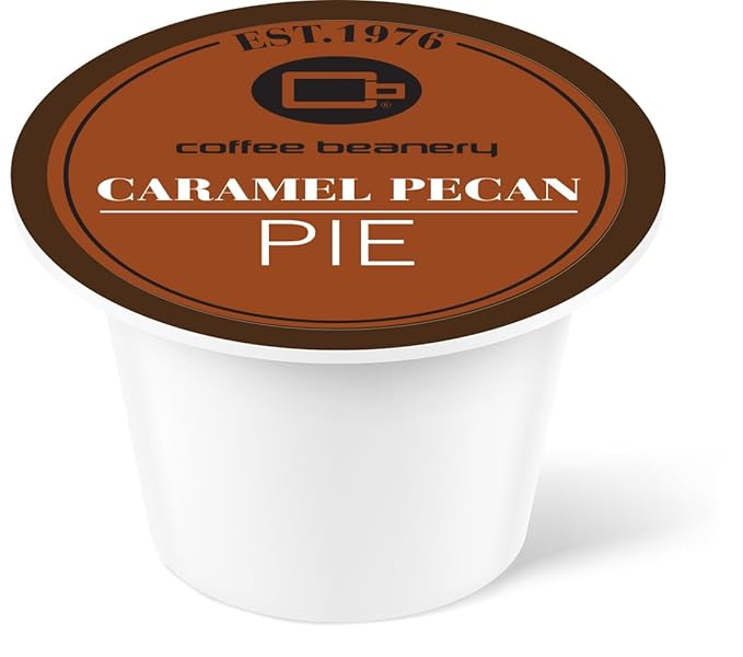 Caramel Pecan Pie Decaf Coffee Pods by Coffee Beanery | 48ct Bulk Medium Roast Arbica Coffee