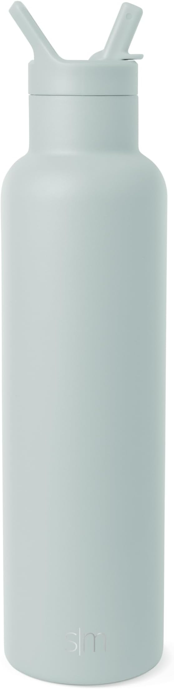 Simple Modern Water Bottle with Narrow Mouth Straw Lid Metal Thermos Vacuum Insulated Stainless Steel l Reusable Leak Proof BPA-Free Flask | Ascent Collection | 24oz, Sea Glass Sage