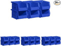 Akro-Mils 30210 AkroBins Plastic Storage Bins, Space-Saving Stackable Bins for Garage, Pantry, Craft Organization, 5" x 4" x 3", Blue,(Pack of 24)