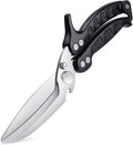 DRAGON RIOT Heavy Duty Poultry Shears - A Must Have Kitchen Shears for Chicken and Meat Cutting - Dishwasher Safe and Stainless Food Kitchen Scissors for Thanksgiving(Black)