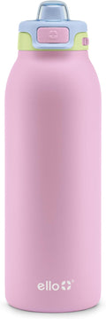 Ello Pop & Fill Stainless Steel Water Bottle with Quick Fill Technology, Double Walled Vacuum Insulated Metal, Leak Proof Locking Lid, Sip & Chug, BPA Free, Holiday Gift for Him Her, 22oz, 32oz, 40oz
