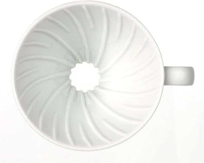 Hario V60 Ceramic Coffee Dripper, Size 01, White