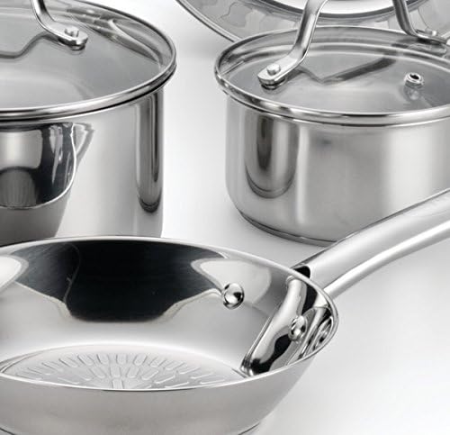 T-fal Performa Stainless Steel Sauté Pan 10.5 Inch Oven Broiler Safe 500F Cookware, Pots and Pans, Dishwasher Safe Silver