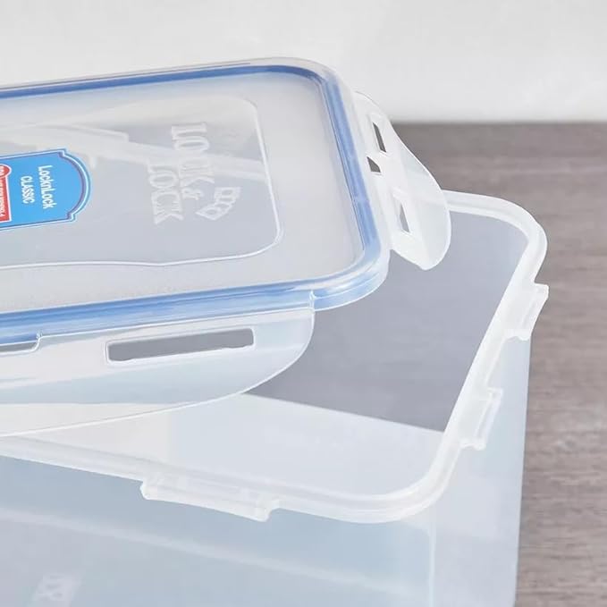 LocknLock Easy Essentials Food lids/Pantry Storage/Airtight containers, BPA Free, Rectangle-16.5 Cup-for Beans, Clear