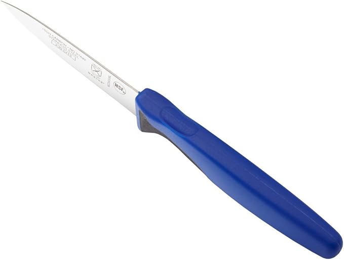 Mercer Culinary Millennia Colors 3-Inch Slim Paring Knife, Blue (Pack of 2)