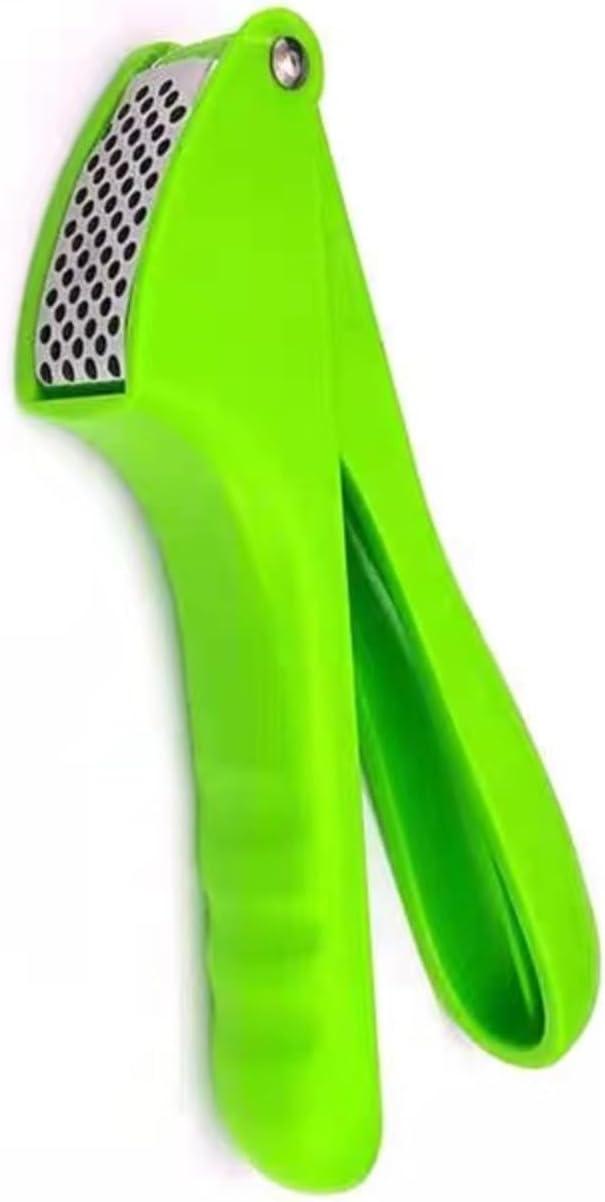 Garlic Press Dicer Wheel, Plastic Garlic Masher, Simple Household Manual Kitchen Tool with Garlic Press Box (rotundity)