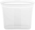 Zip Top Reusable Food Storage Bags | Sandwich Bag [Frost] | Silicone Meal Prep Container | Microwave, Dishwasher and Freezer Safe | Made in the USA