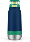 Ello Emma 14oz Vacuum Insulated Stainless Steel Kids Water Bottle with Straw and Built-in Carrying Handle and Leak-Proof Locking Lid for School Backpack, Lunchbox and Outdoor Sports