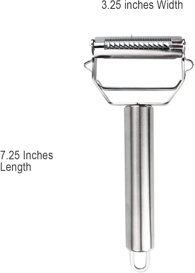 1 pcs cooler depot Vegetable Peeler, Julienne Vegetable Peeler, Stainless Steel Multifunctional peeler scraper,Shredder, Double-Sided Blade Potato Peelers for Carrot Cucumber Apple Veggie Fruit