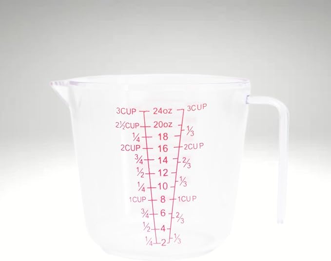 Better Houseware 2.5 Cup Measuring Cup, Clear Plastic Measuring Cup for Liquids, 20 oz, Kitchen Essential Plastic Measuring Cups for Baking & Cooking, Ounce Measuring Cup, Clear