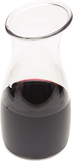 Carlisle FoodService Products CFS 7090107 Cascata Carafe Juice Jar Beverage Decanter Only, Plastic.50 L, Clear (Pack of 12)