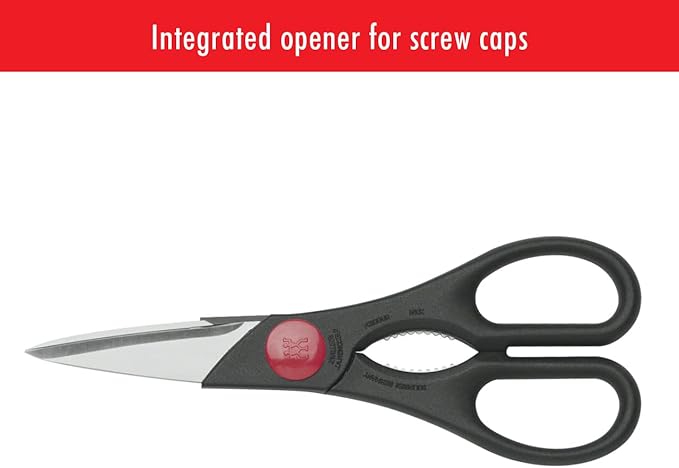 ZWILLING TWIN Kitchen Shears, Multi-Purpose, Heavy Duty, Stainless Steel Blades, Black