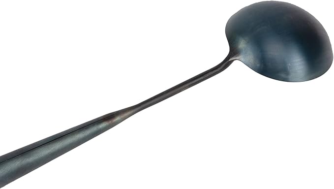 ZhenSanHuan Chinese Traditional HandMade Iron Spatula & Ladle Wok Tool Set,Long wok utensils (Ladle and Spatula Set, 32CM/12.6'')