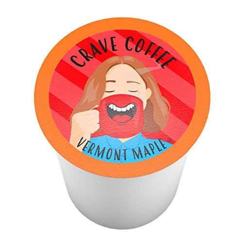 Crave Beverages Flavored Coffee Pods, Compatible with Keurig K-Cup Brewers, Vermont Maple, 100 Count
