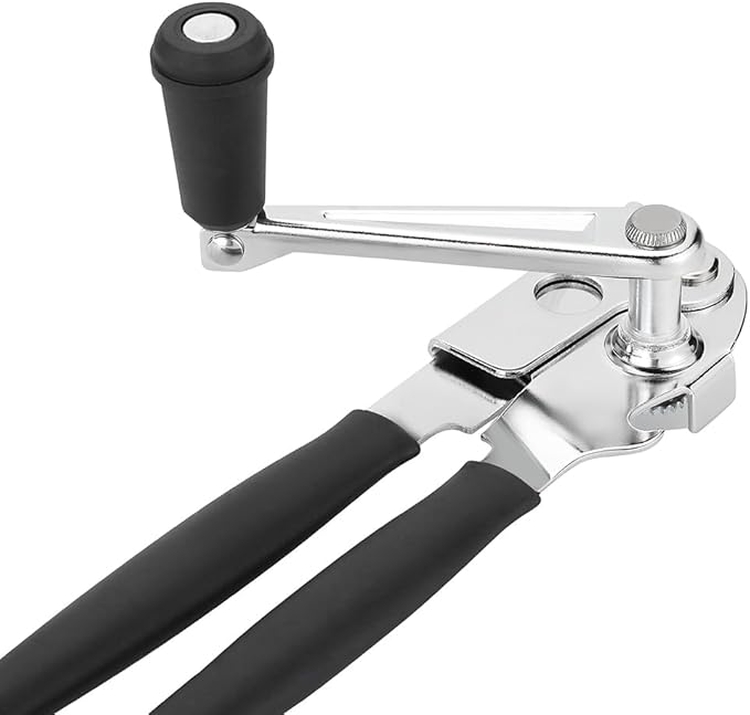 Manual Can Opener with Soft Handles,Commercial Can Openers Heavy Duty, Ergonomic Easy-Turn Crank for Seniors,Industrial Can Opener for Restaurant